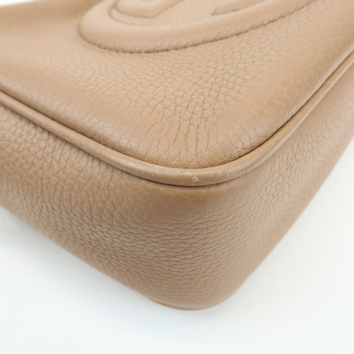 Gucci Soho Disco Leather, Beige, Leather, Crossbody Bag