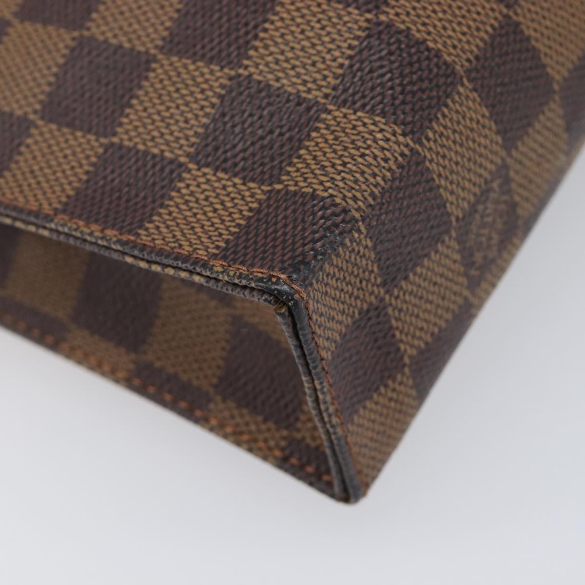 Louis Vuitton Toiletry Pouch Damier, Brown, Canvas, Clutch