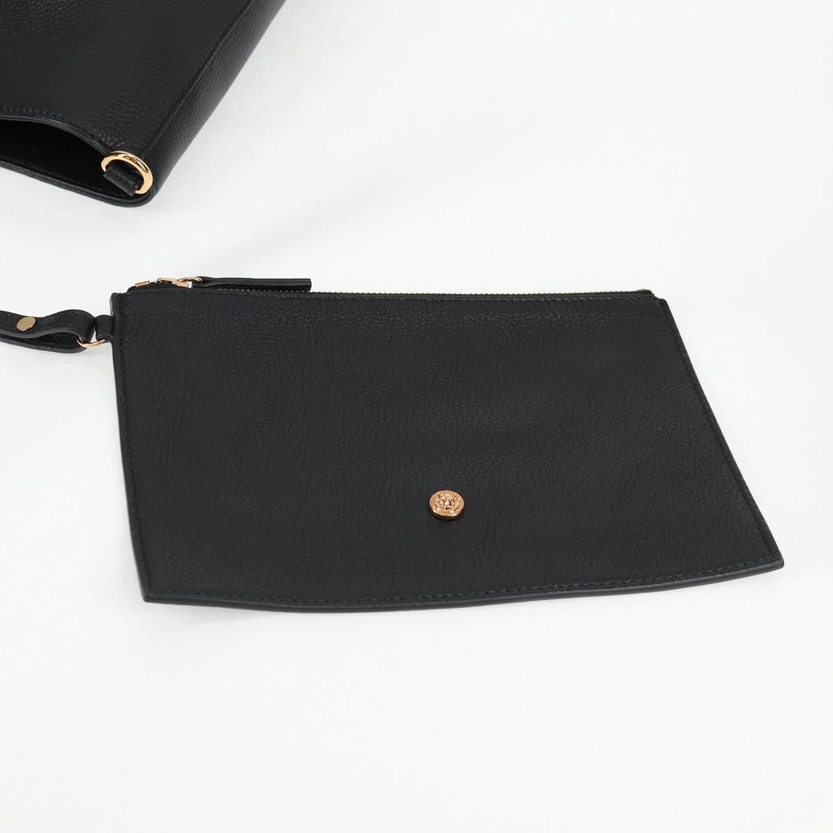 Versace Medusa Tote Leather, Black, Leather, Tote Bag