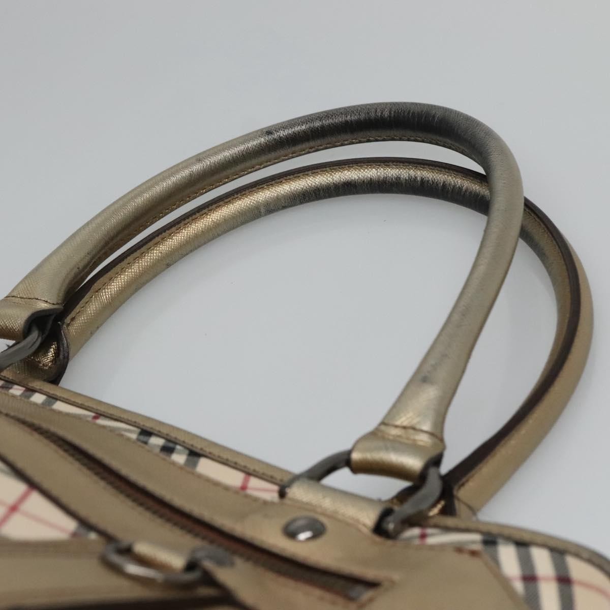 Burberry Nova Check Tote Canvas and Leather, Beige, Canvas, Tote Bag