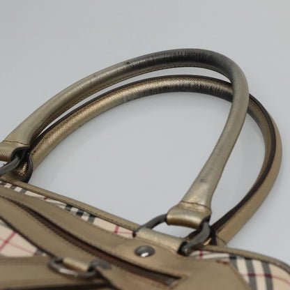 Burberry Nova Check Tote Canvas and Leather, Beige, Canvas, Tote Bag