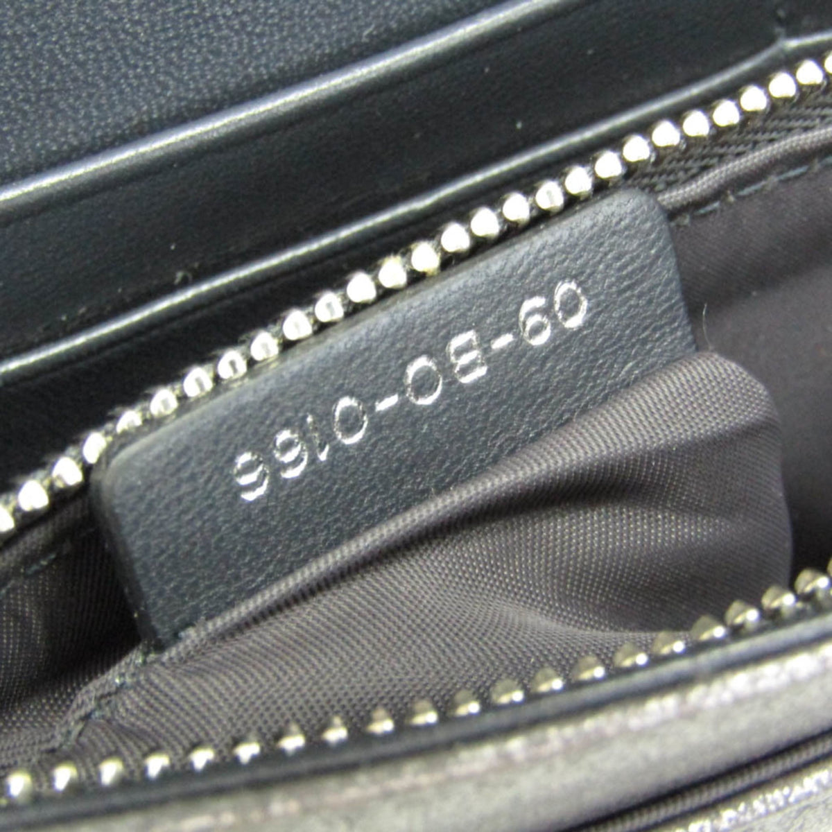 Christian Dior Diorama Chain Clutch Leather, Silver, Leather, Shoulder Bag