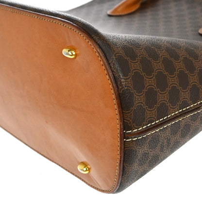Celine Macadam Leather, Brown, Canvas, Tote Bag