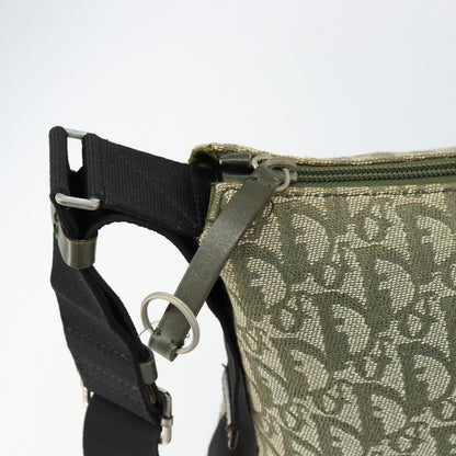 Christian Dior Vintage Trotter Canvas, Green, Canvas, Shoulder Bag