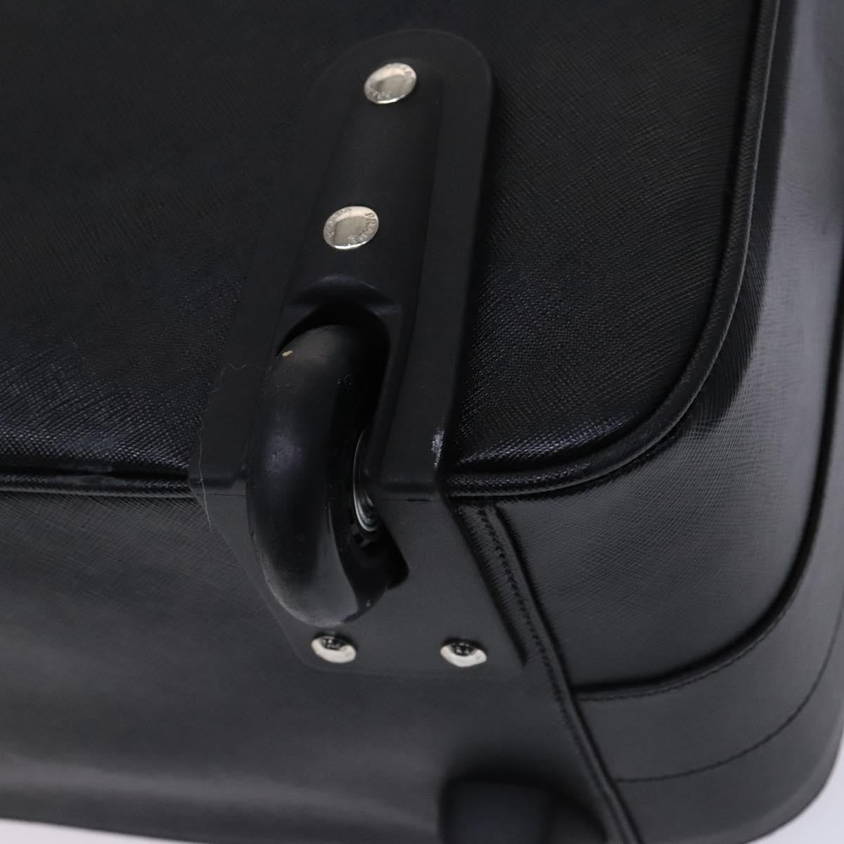 Prada Expandable Front Zip Boston Tessuto, Black, Leather, Travel Bag