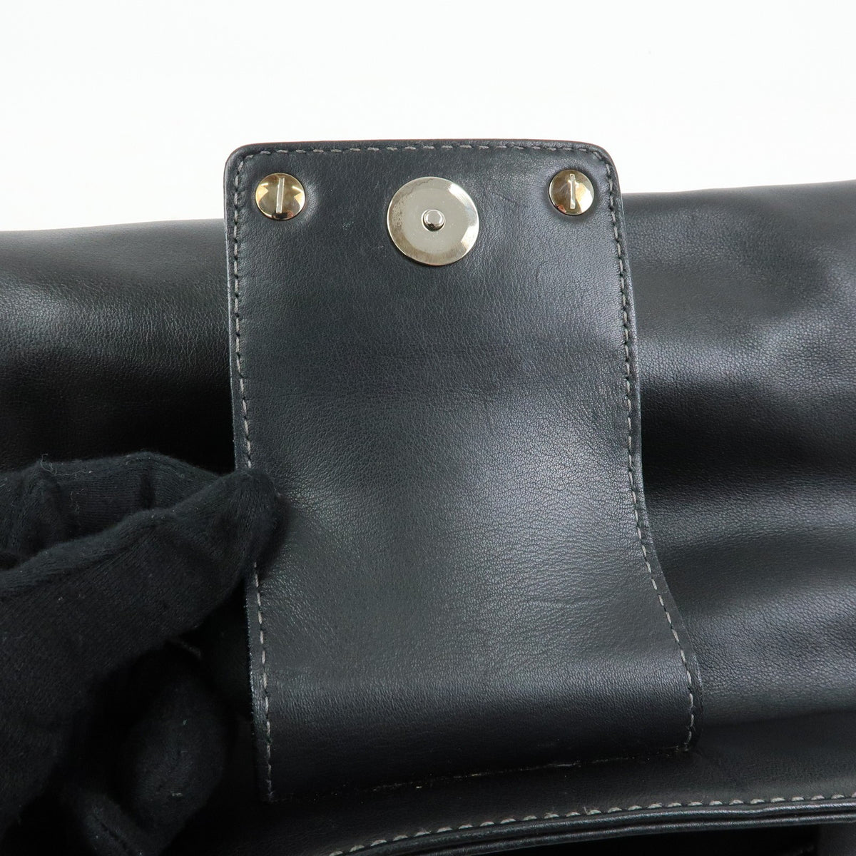Bvlgari Tote Leather, Black, Leather, Tote Bag
