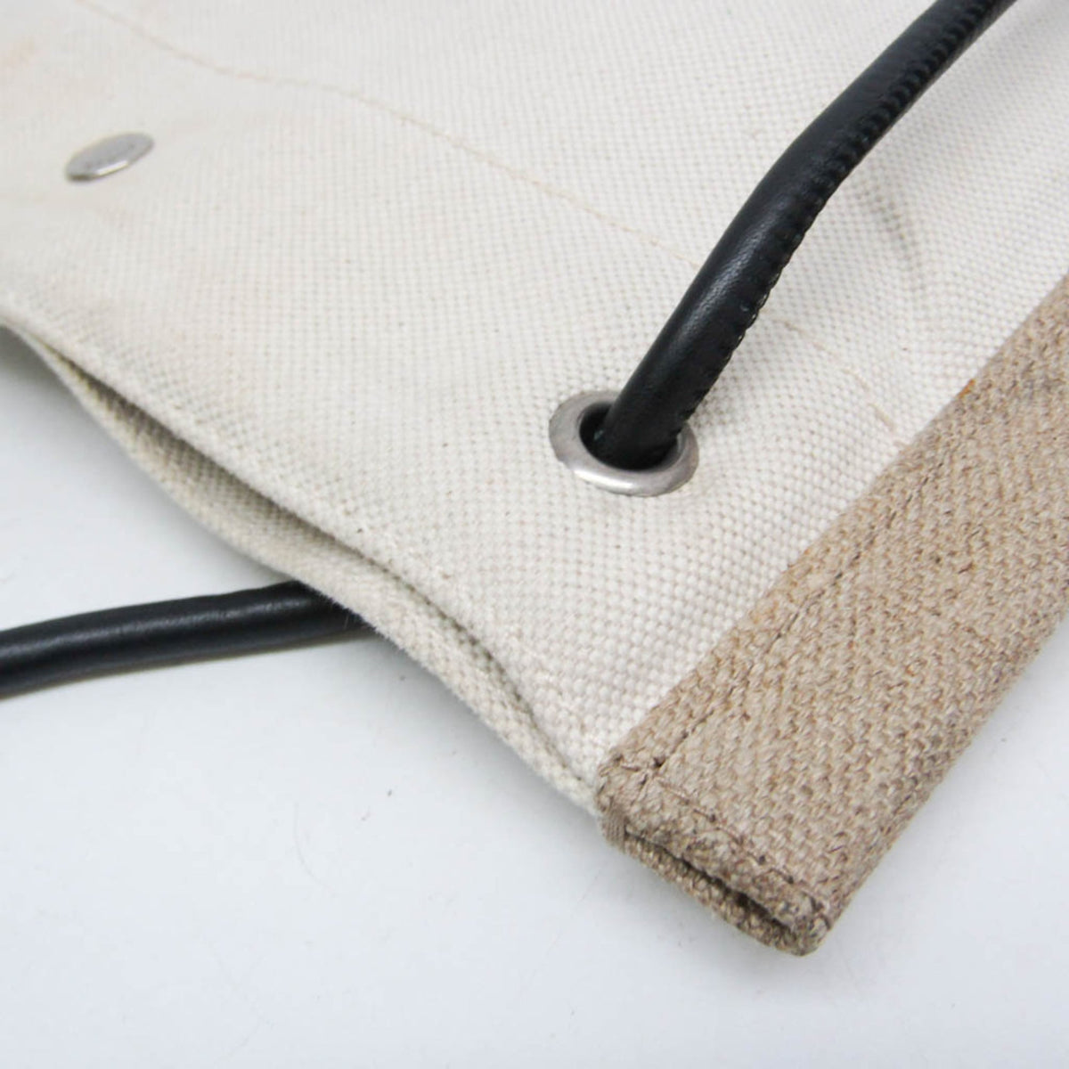 Saint Laurent Universite Flat Canvas, Beige, Canvas, Crossbody Bag