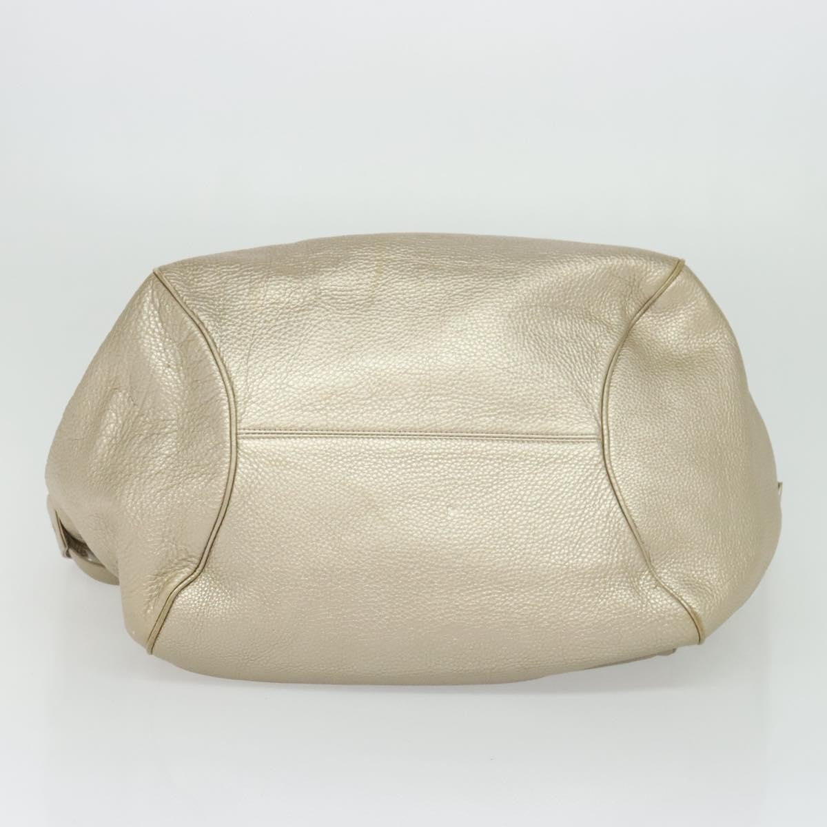 Salvatore Ferragamo Gancini Tote Leather, Silver, Leather, Tote Bag