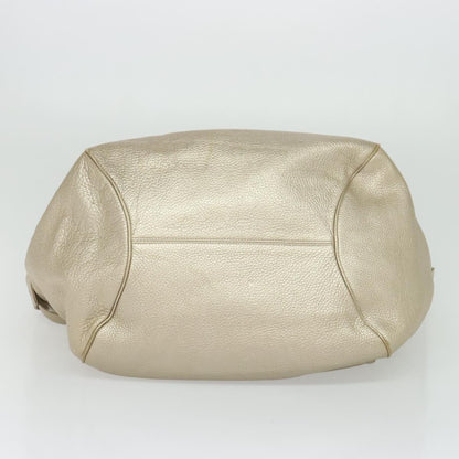 Salvatore Ferragamo Gancini Tote Leather, Silver, Leather, Tote Bag