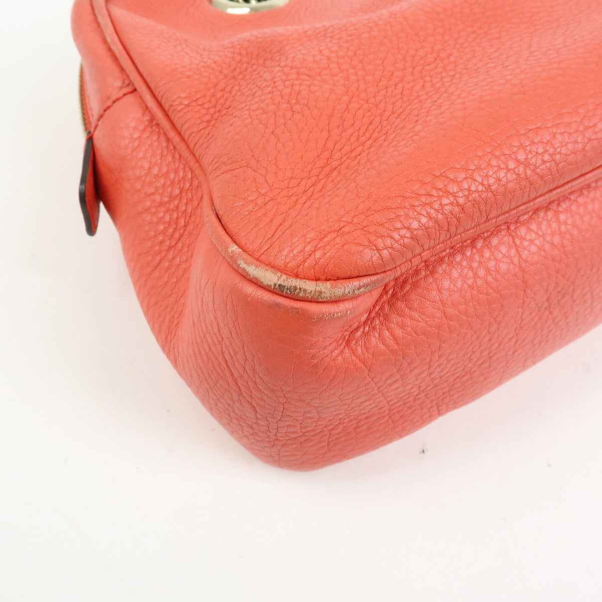 Gucci Soho Chain Zip Leather, Pink, Leather, Shoulder Bag