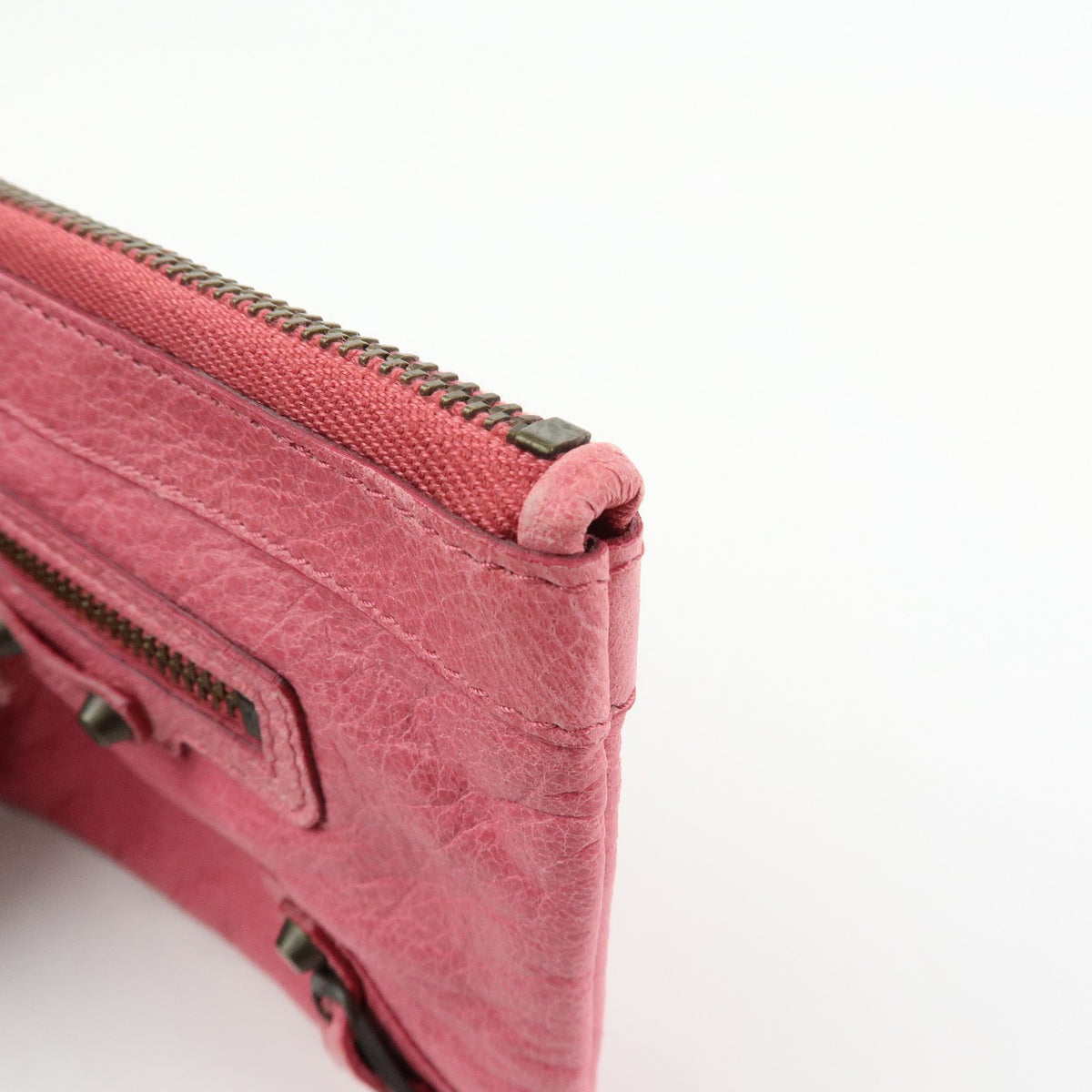 Balenciaga Classic Studs Reporter Leather, Pink, Leather, Crossbody Bag