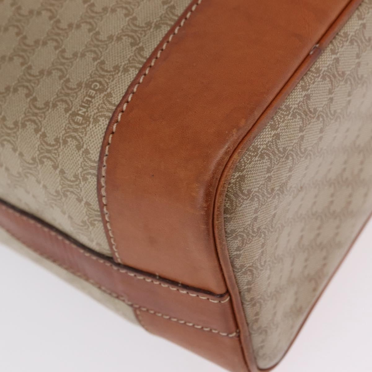 Celine Macadam Shoulder Canvas, Beige, Canvas, Crossbody Bag