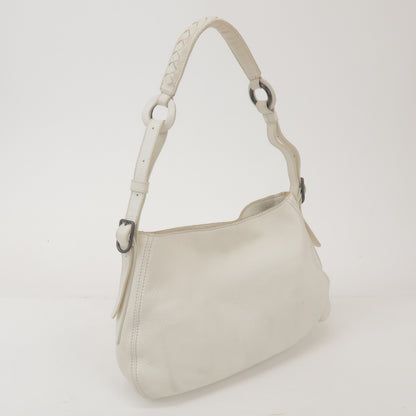 Bottega Veneta Shoulder Leather, White, Leather, Shoulder Bag