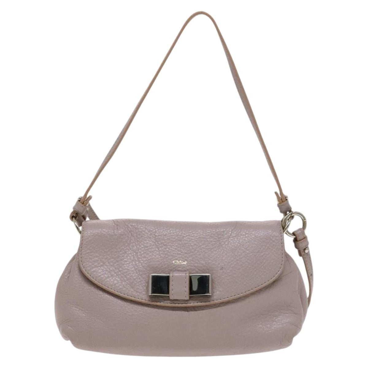 Chloe Lily Leather, Purple, Leather, Shoulder Bag
