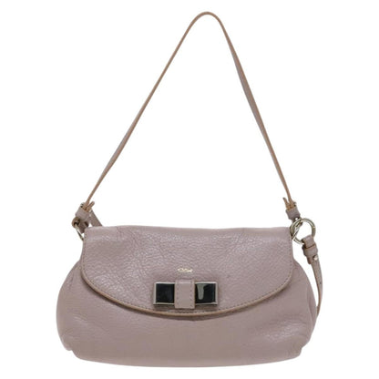 Chloe Lily Leather, Purple, Leather, Shoulder Bag
