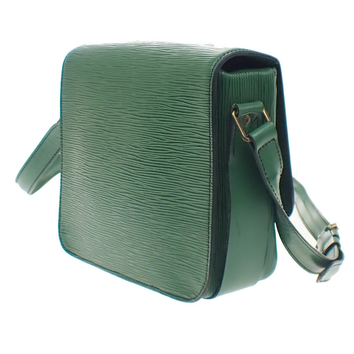 Louis Vuitton Cartouchiere Epi Leather, Green, Leather, Handbag