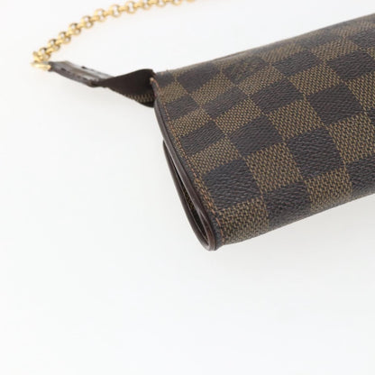 Louis Vuitton Sophie Damier Ebene, Brown, Canvas, Clutch