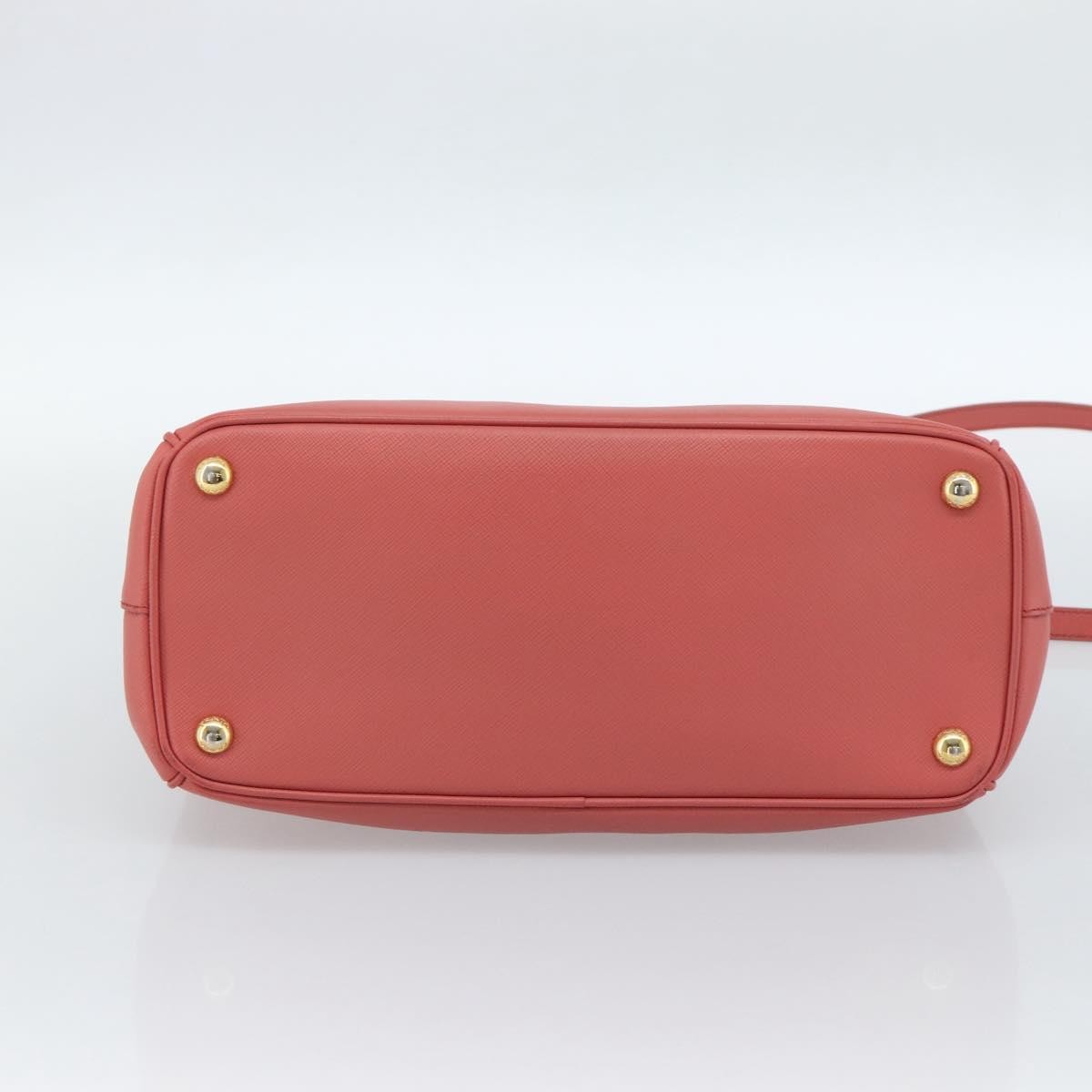 Prada Galleria Double Zip Saffiano Leather, Pink, Leather, Tote Bag