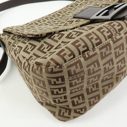 Fendi Fendi mamma baguette Jacquard Canvas, Beige, Canvas, Handbag