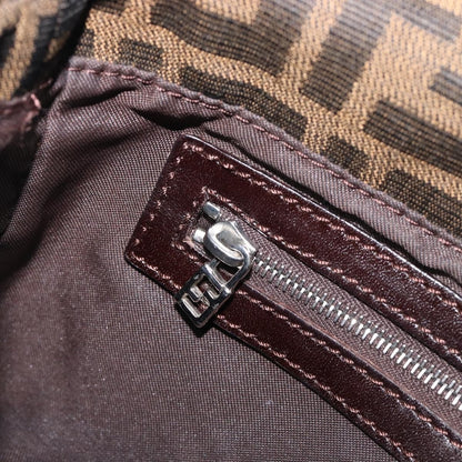 Fendi Mamma Baguette Zucca Jacquard Velvet, Brown, Canvas, Shoulder Bag