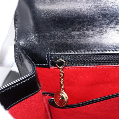 Gucci Vintage Lady Lock Top Handle Leather, Black, Leather, Handbag