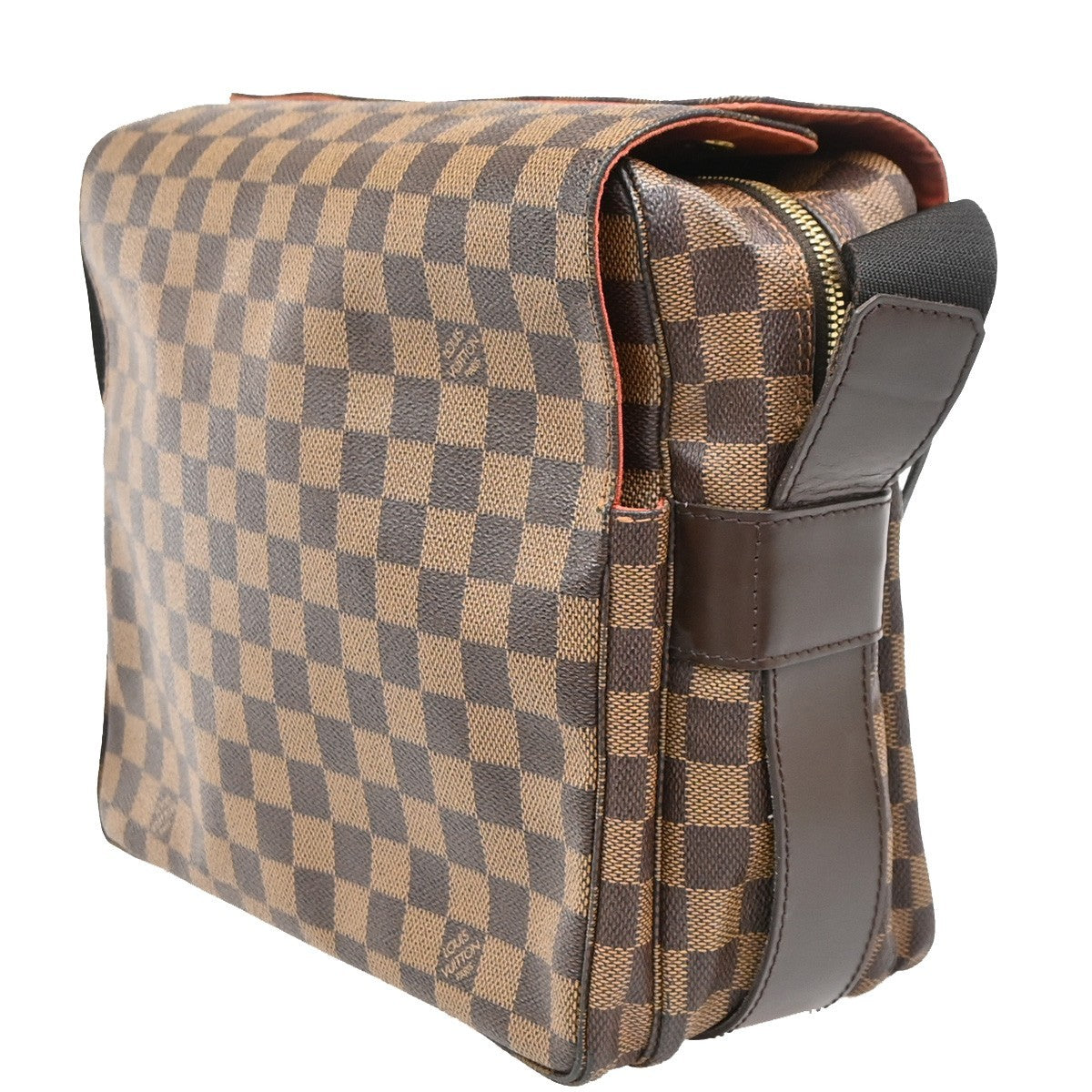 Louis Vuitton Naviglio Damier, Brown, Canvas, Handbag