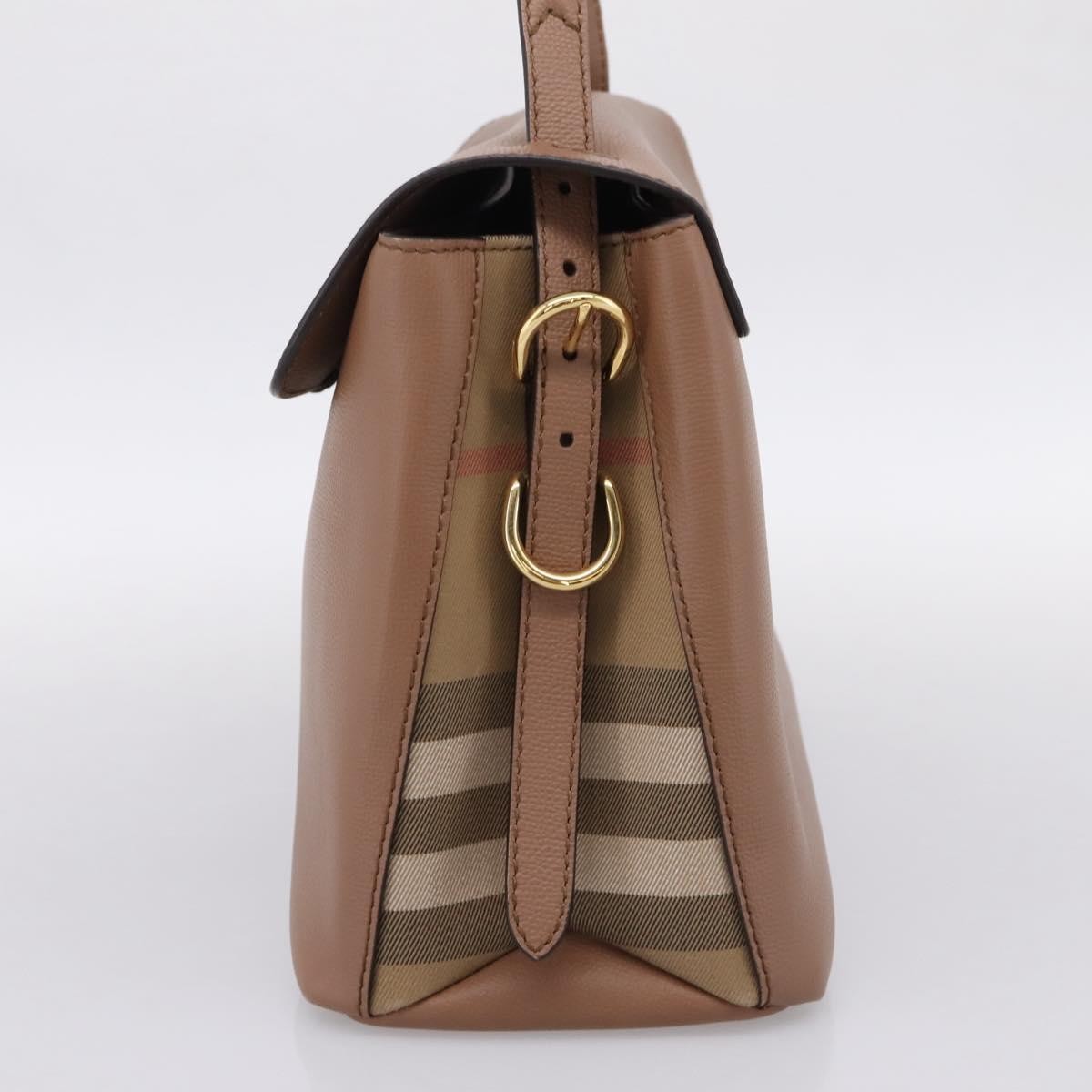 Burberry Camberley Top Handle Leather, Brown, Leather, Shoulder Bag