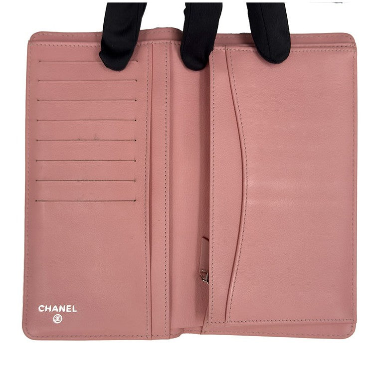 Chanel CC Wallet Quilted Patent, Beige, Patent Leather, Wallet