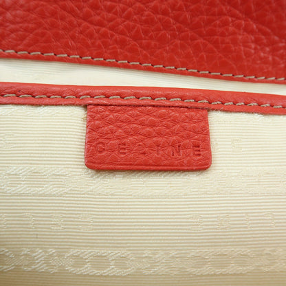 Celine Boogie Calfskin, Red, Leather, Handbag
