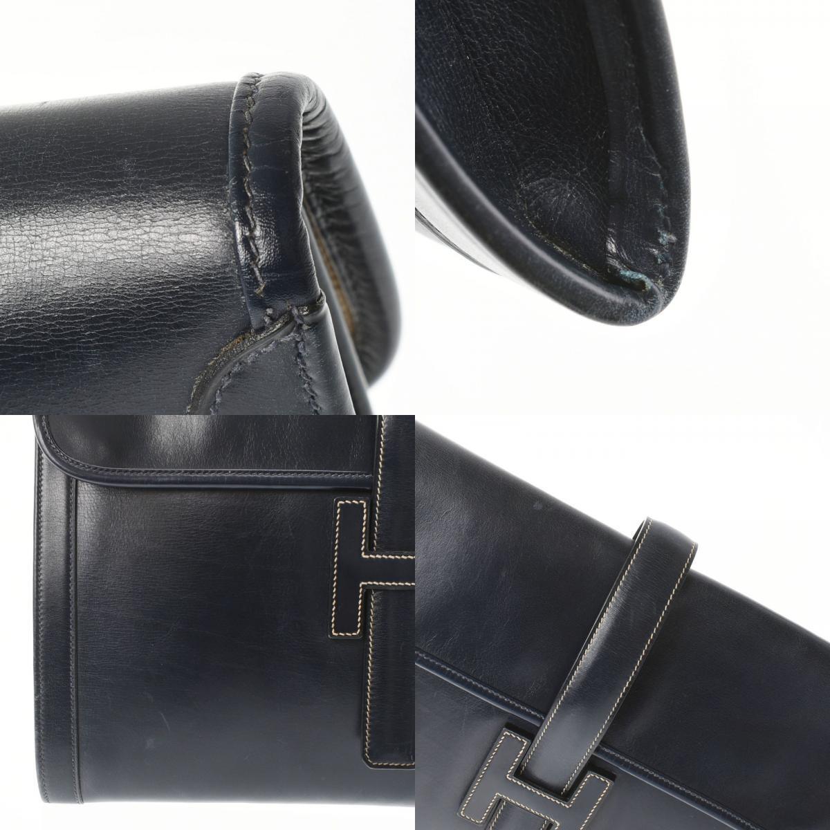 Hermès Jige, Black, Leather, clutch