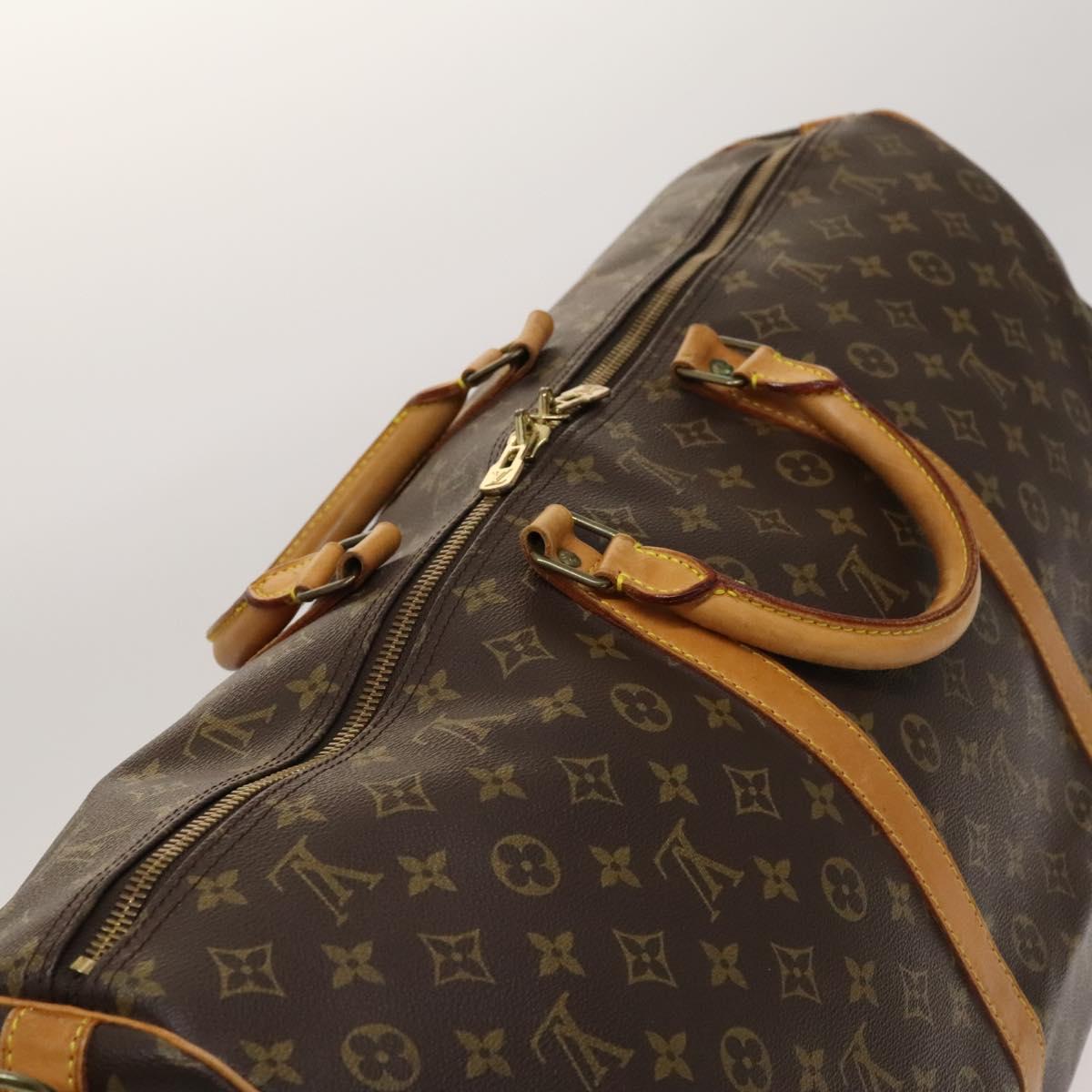 Louis Vuitton Keepall Bag Monogram Canvas, BROWN, CANVAS, Travel bag