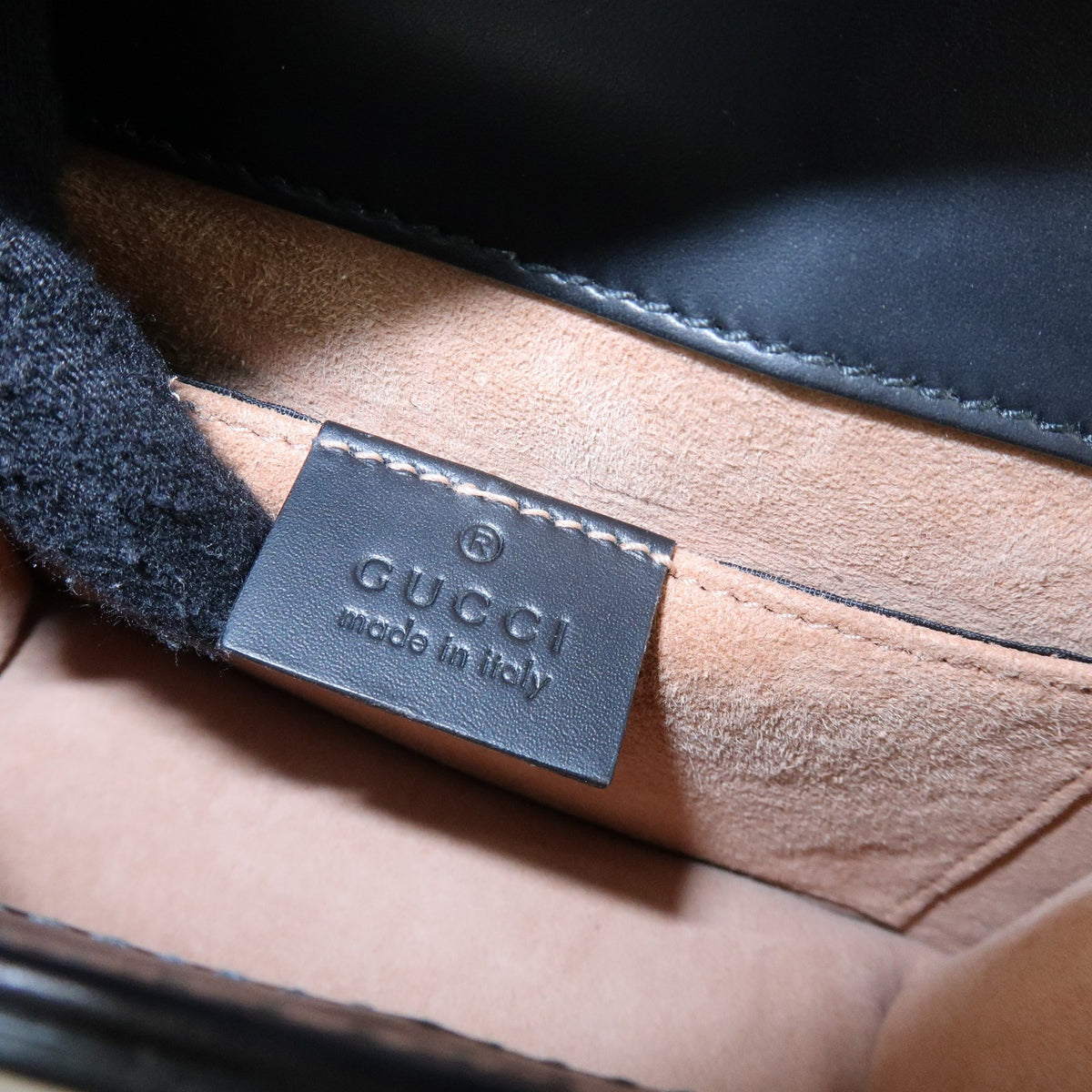 Gucci Sylvie Leather, Black, Leather, Shoulder Bag