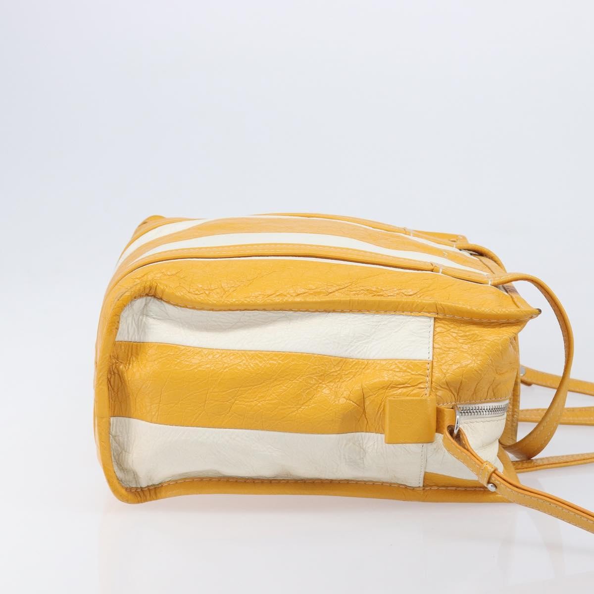 Balenciaga Bazar Leather, Yellow, Leather, Tote Bag