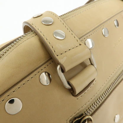 Celine Bowling Leather, Beige, Leather, Handbag