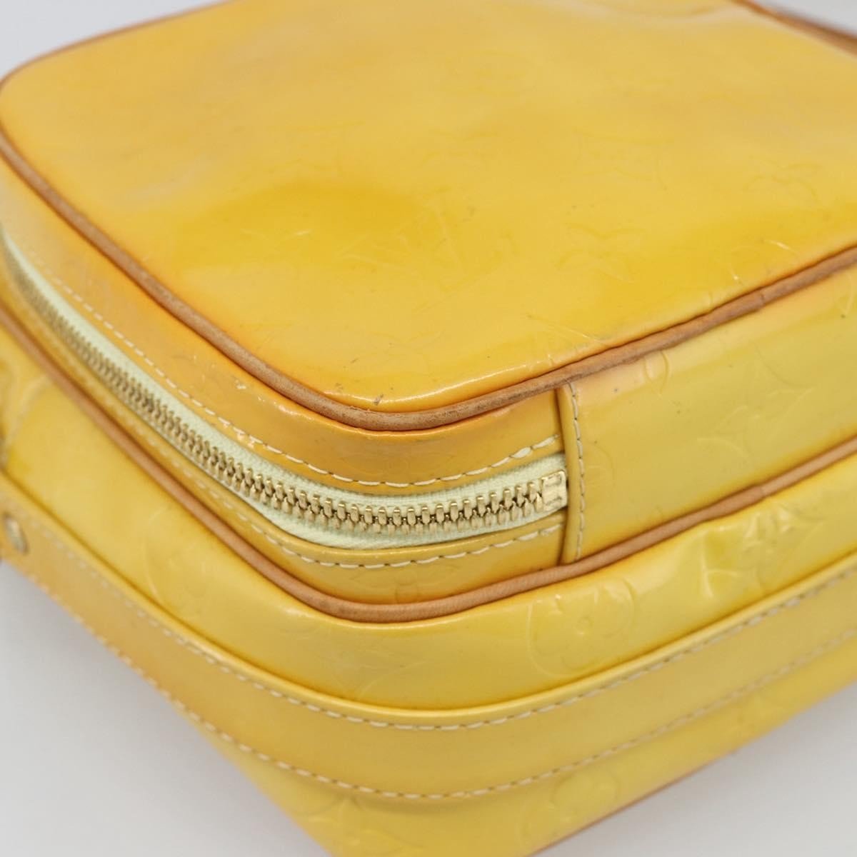 Louis Vuitton Wooster Monogram Vernis, Yellow, Patent Leather, Handbag