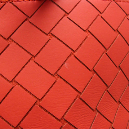 Bottega Veneta Fold-Over Intrecciato Effect Rubber, Red, Rubber, Backpack