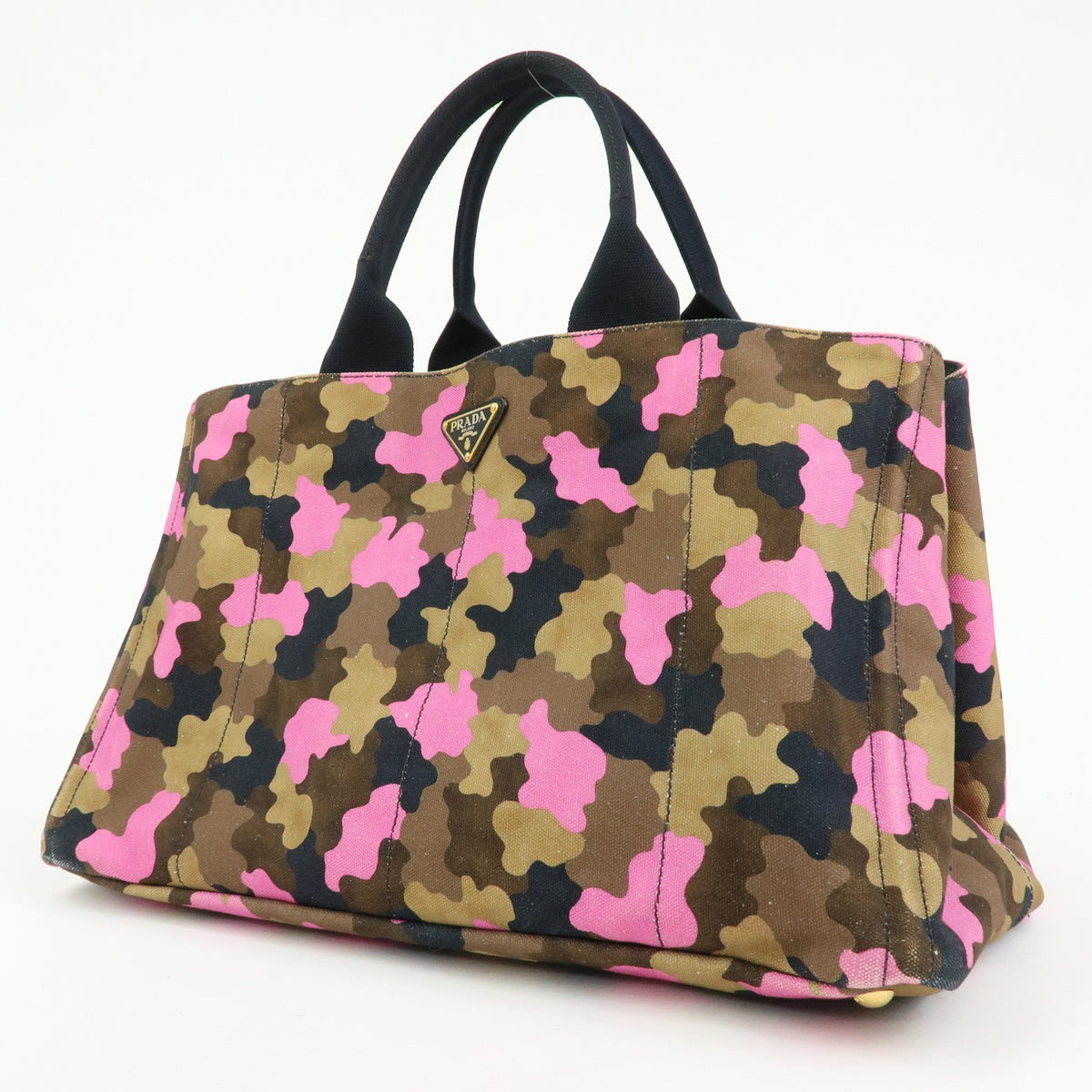 Prada Canapa Canvas, Khaki, Canvas, Tote Bag