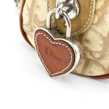 Christian Dior Vintage Trotter Romantique Boston Diorissimo Coated Canvas, Brown, Canvas, Handbag