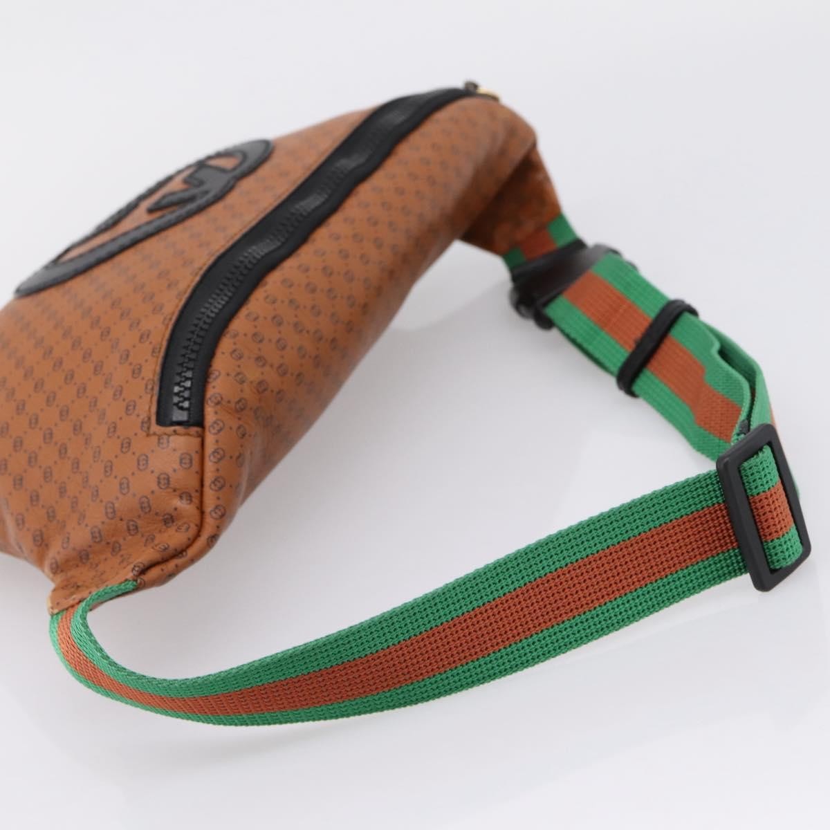 Gucci Dapper Dan Belt GG Print Leather, Brown, Leather, Clutch