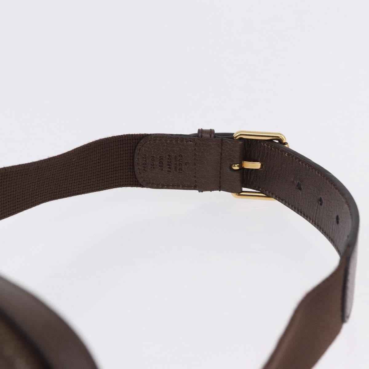Gucci Aria 100th Anniversary Belt Printed Leather, Brown, Leather, Clutch