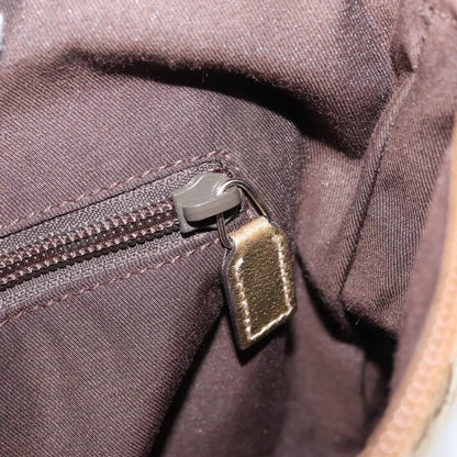 Gucci Zip Messenger GG Canvas with Perforated Leather, Beige, Canvas, Handbag