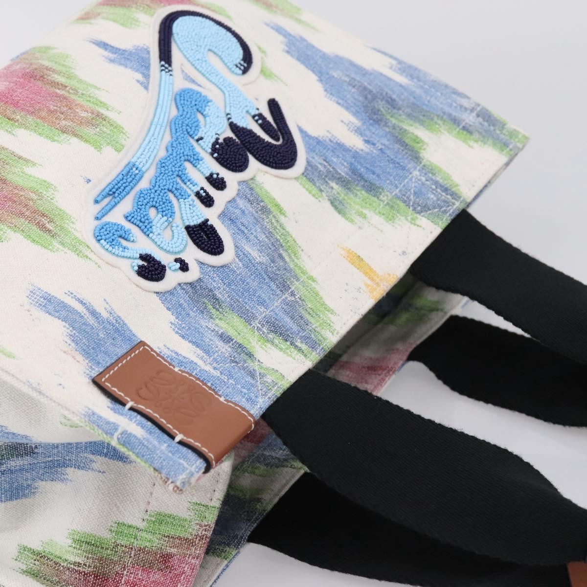 Loewe Paula's Ibiza Embellished Printed Canvas, Multicolour, Canvas, Tote Bag