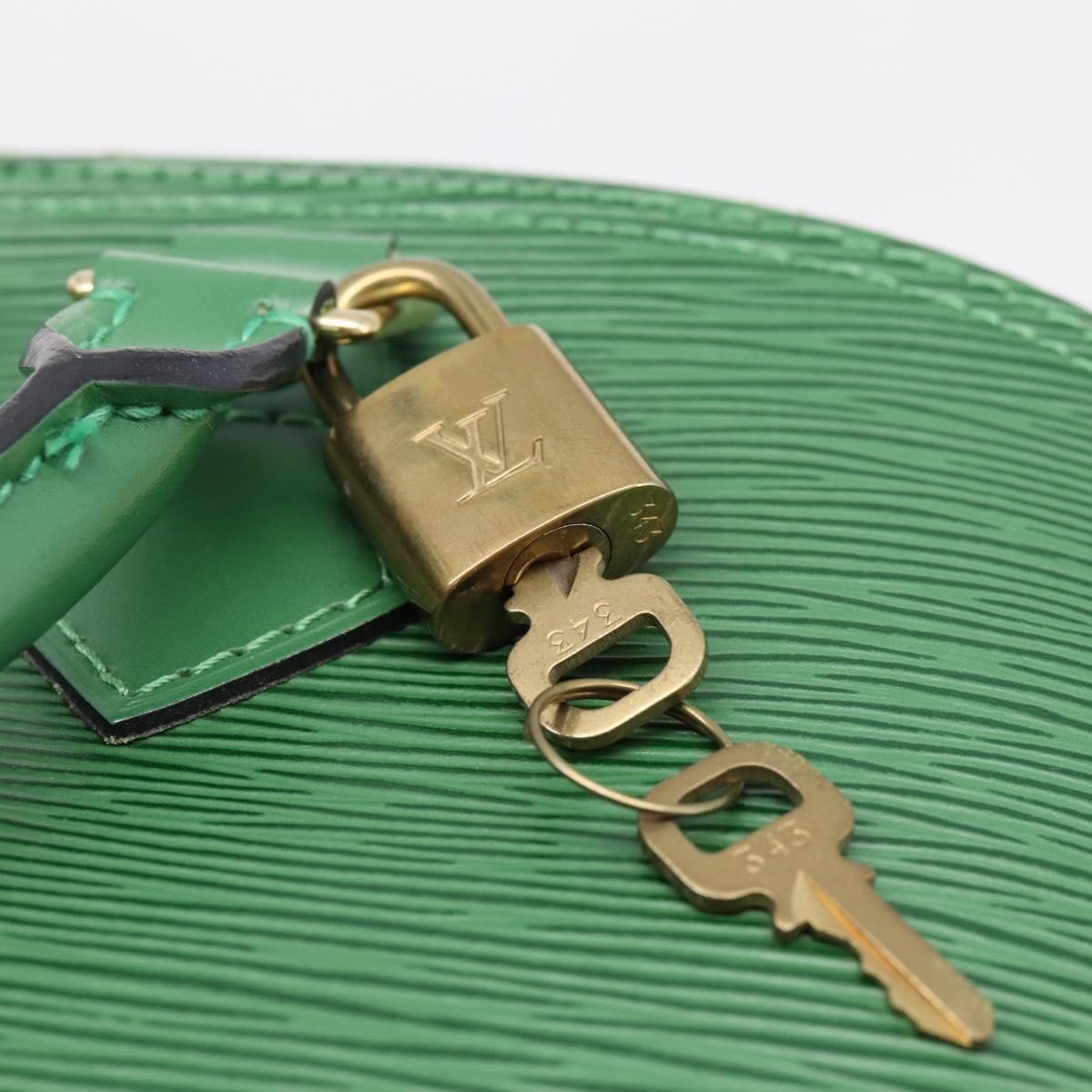 Louis Vuitton Alma Epi Leather, Green, Leather, Handbag