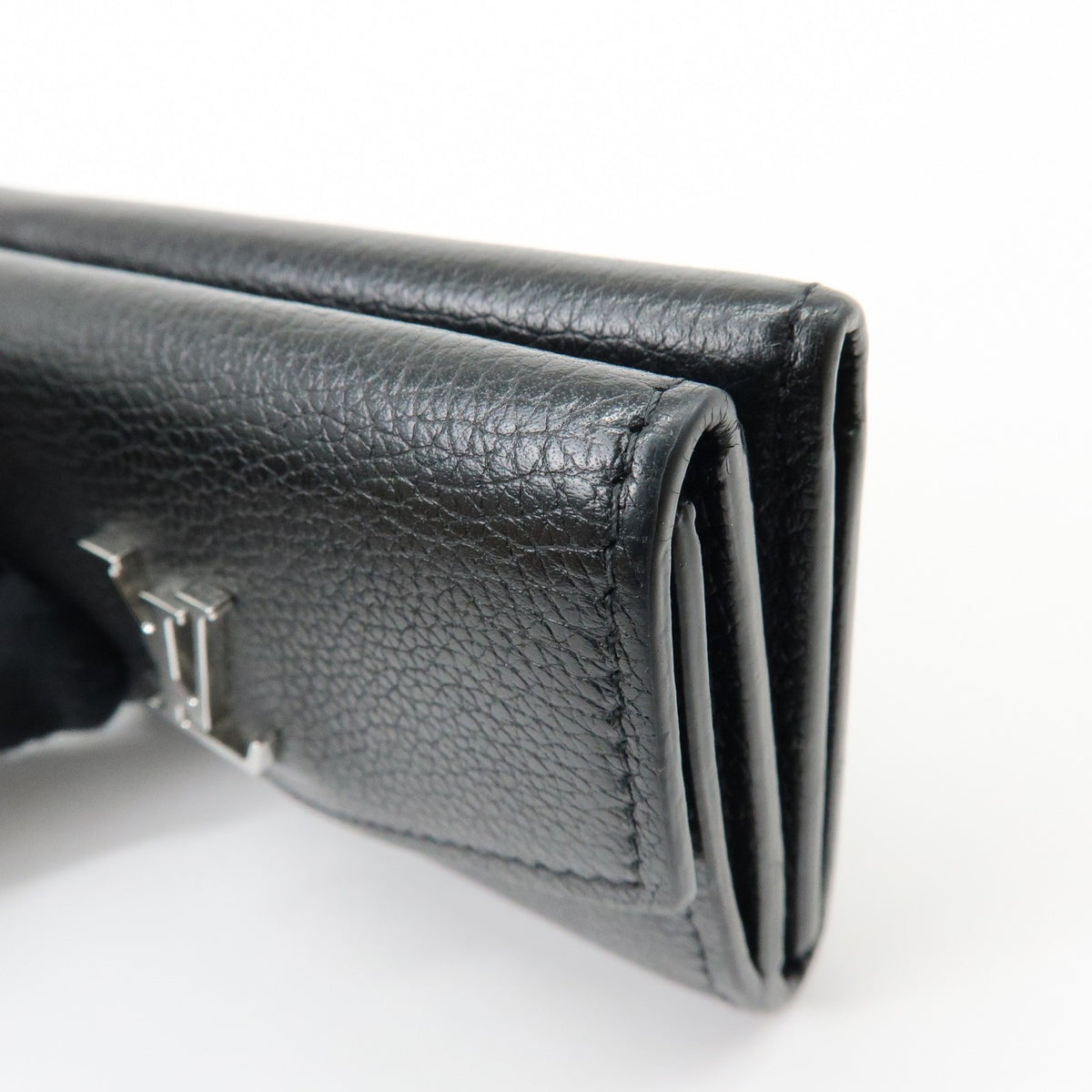 Louis Vuitton Lockmini Leather, Black, Leather, Wallet