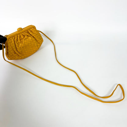 Bottega Veneta The Pouch Intrecciato Nappa, Yellow, Other, Clutch