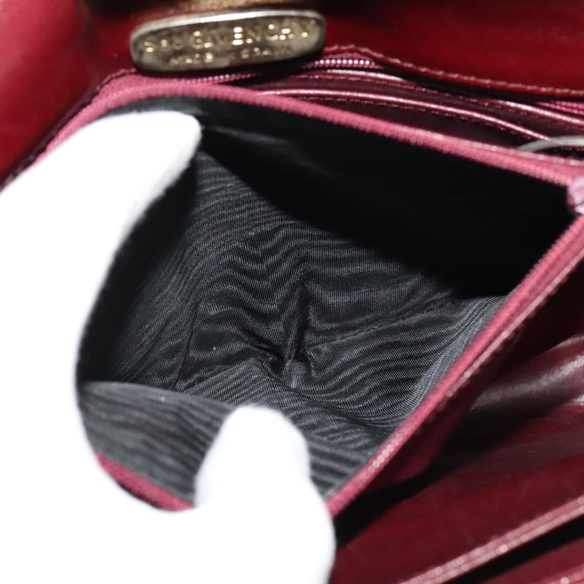 Givenchy Vintage 4G Leather, Burgundy, Leather, Shoulder Bag