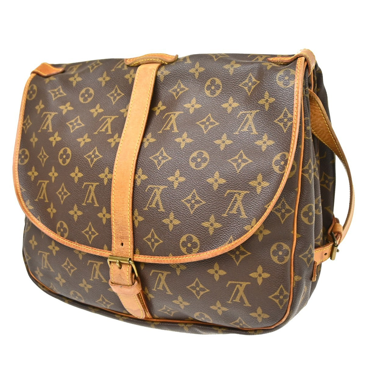 Louis Vuitton Saumur Monogram Canvas, Brown, Canvas, Shoulder Bag