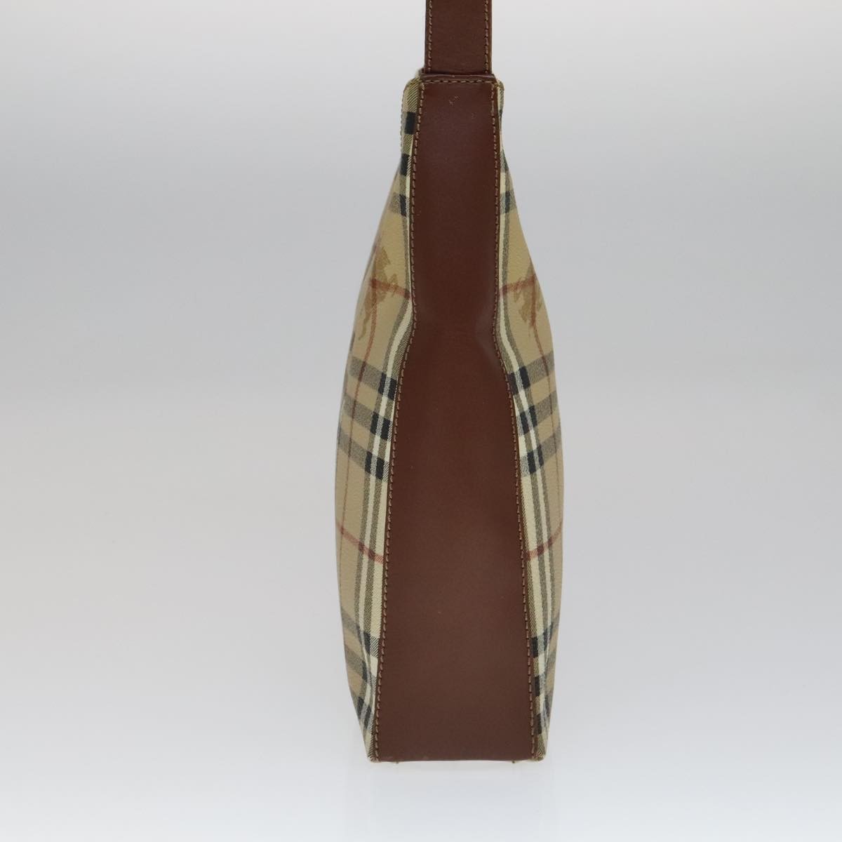 Burberry Shoulder Haymarket Coated Canvas, Beige, PVC, Shoulder bag