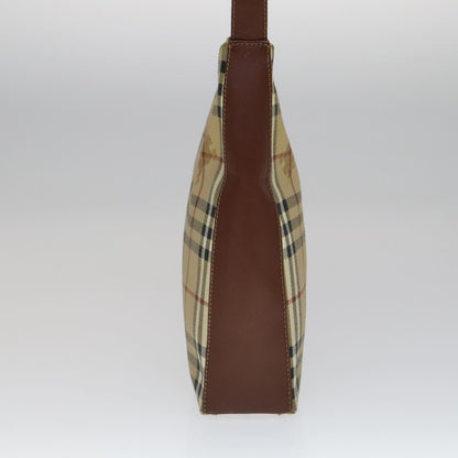 Burberry Shoulder Haymarket Coated Canvas, Beige, PVC, Shoulder bag