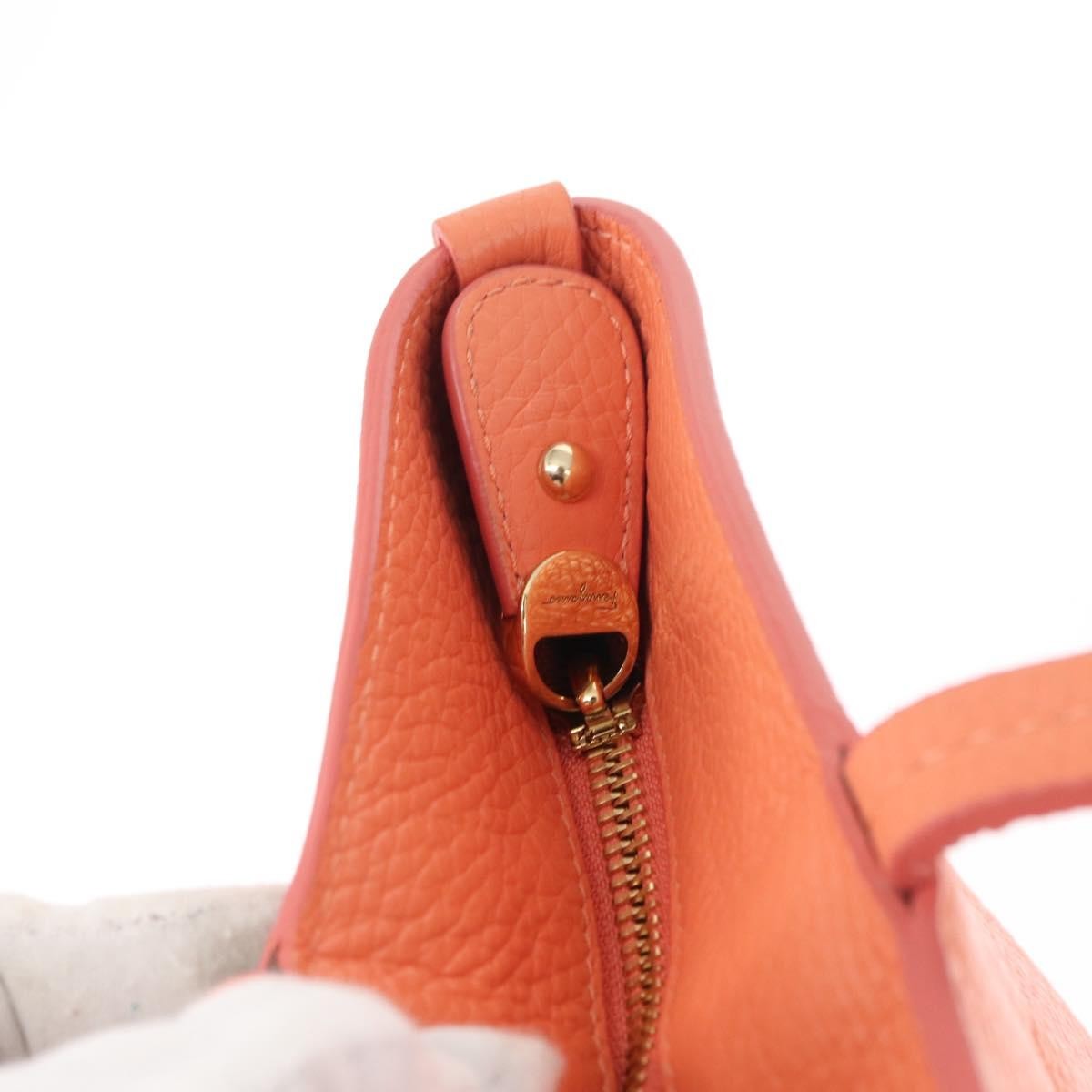 Salvatore Ferragamo Gancini Leather, Pink, Leather, Handbag